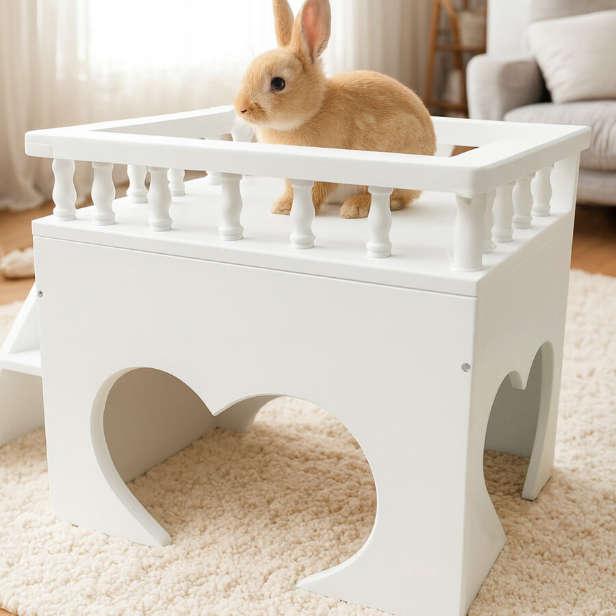 Terrassenhaus "bunny heart" weiss