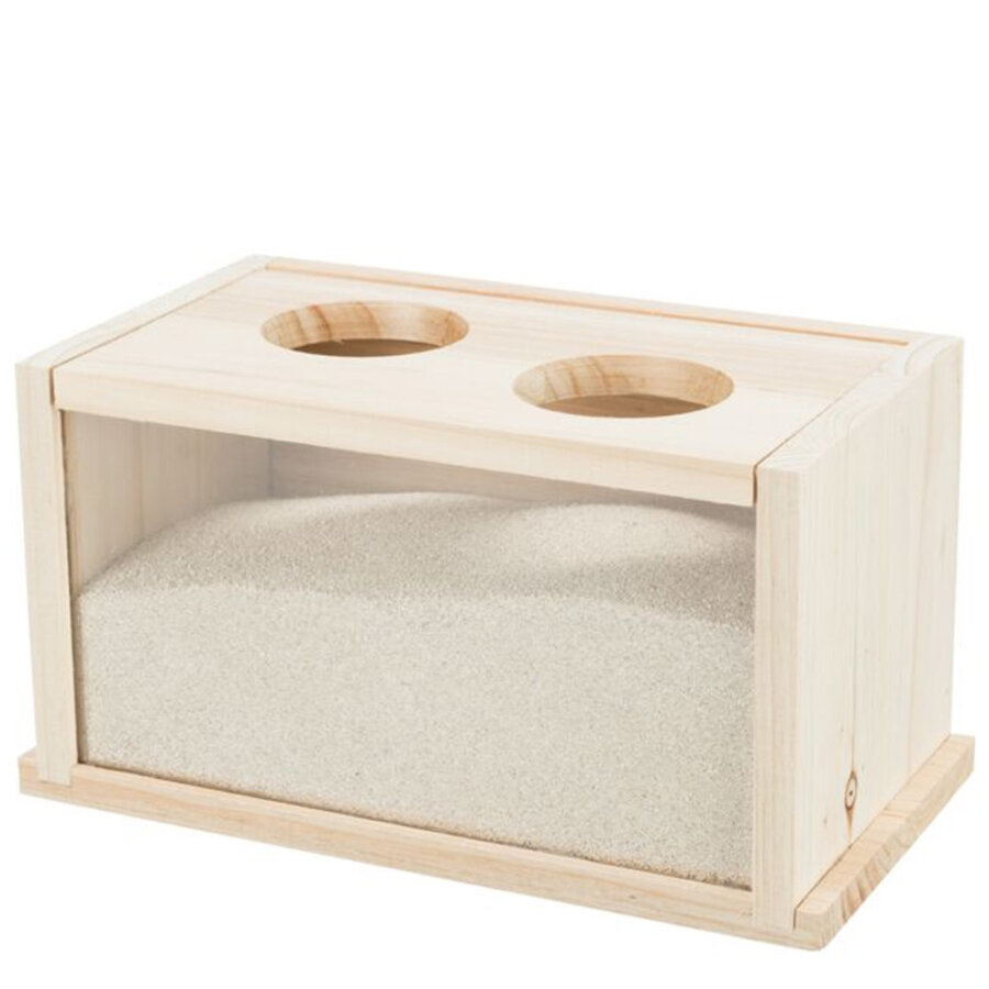 Sandbad aus Holz