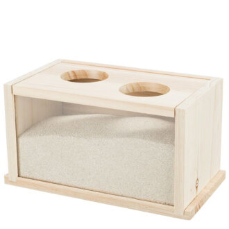 Sandbad aus Holz